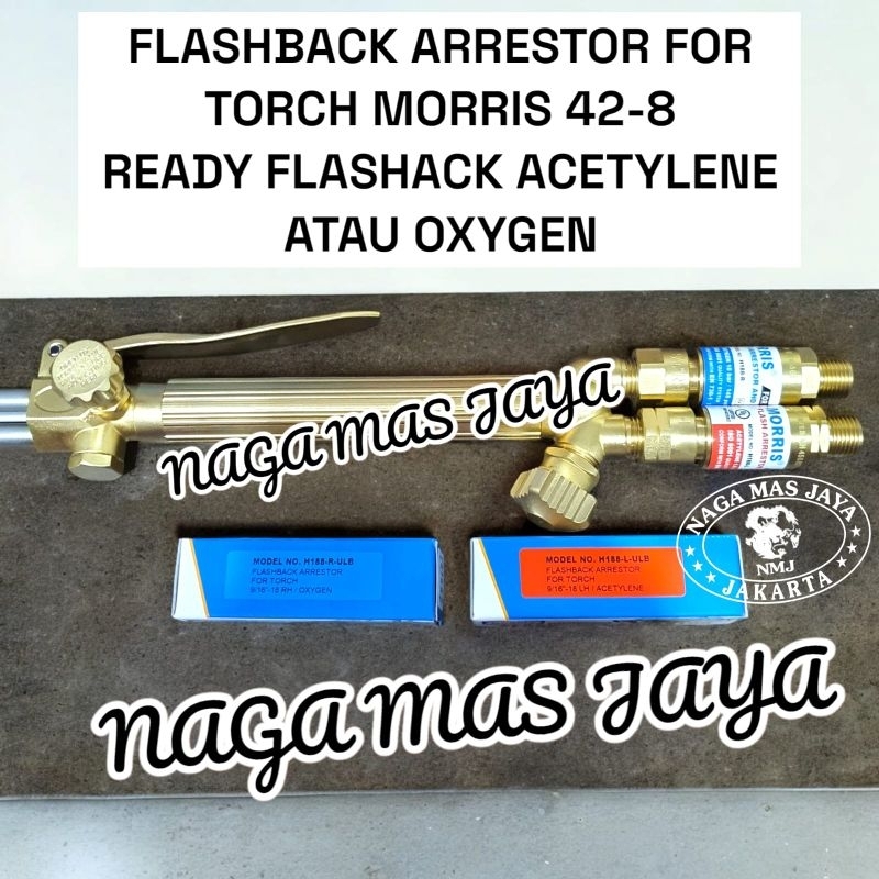 MORRIS FLASHBACK ARRESTOR FOR TORCH OXYGEN ACETYLENE H188 9/16" / FLASHBACK ARRESTOR MORRIS FOR TORC