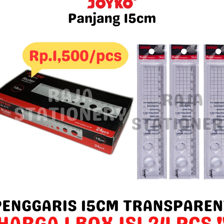 

TERKENAL RULER 15CM TRANSPARENT PENGGARIS 15CM PANJANG AKRILIK TRANSPARAN RLP15 24PCS
