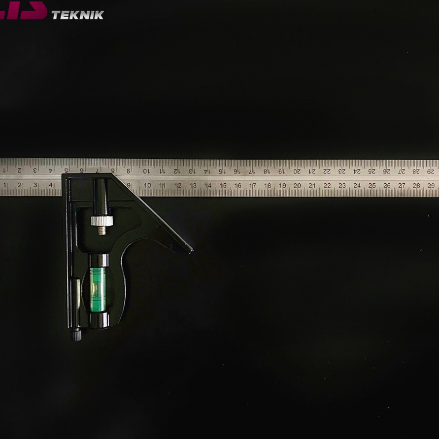 

COBAIN YUK Penggaris Siku Waterpasss 12inch Mistar Multifungsi Adjustable Combination ruler Waterpass