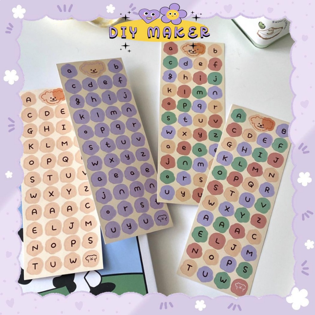 

DM Stiker Alphabet Abjad Huruf Lucu Bear Sticker Huruf Perekat Untuk Dekor Buku Jurnal / Diary SD08