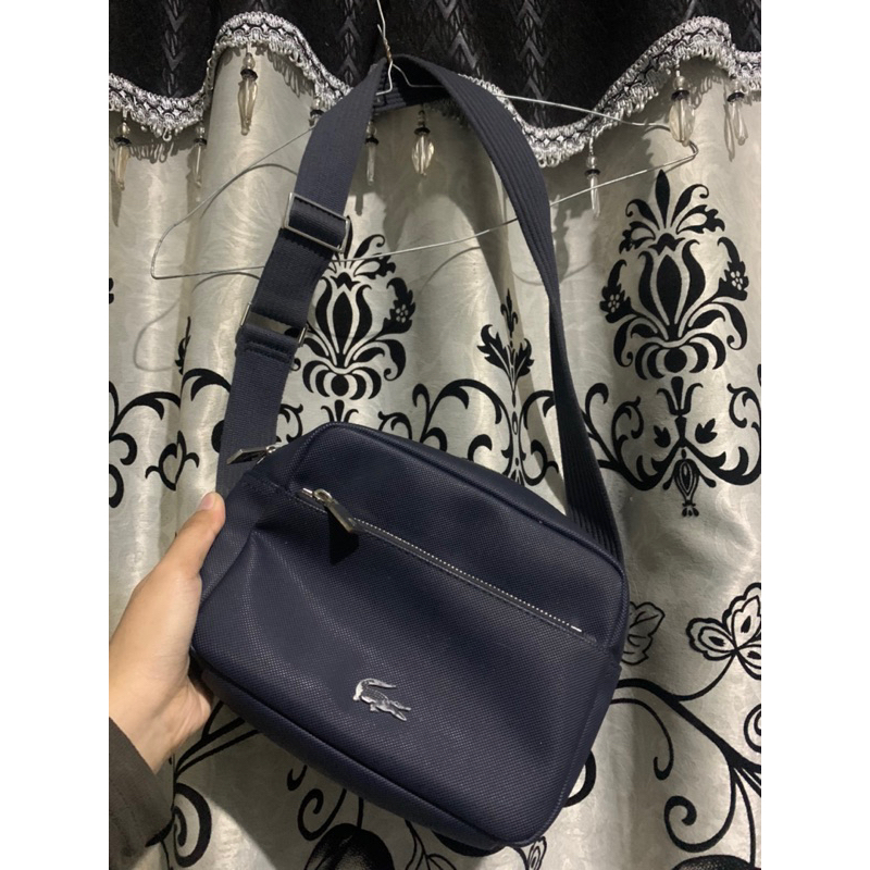 preloved tas pria navy brand lacoste