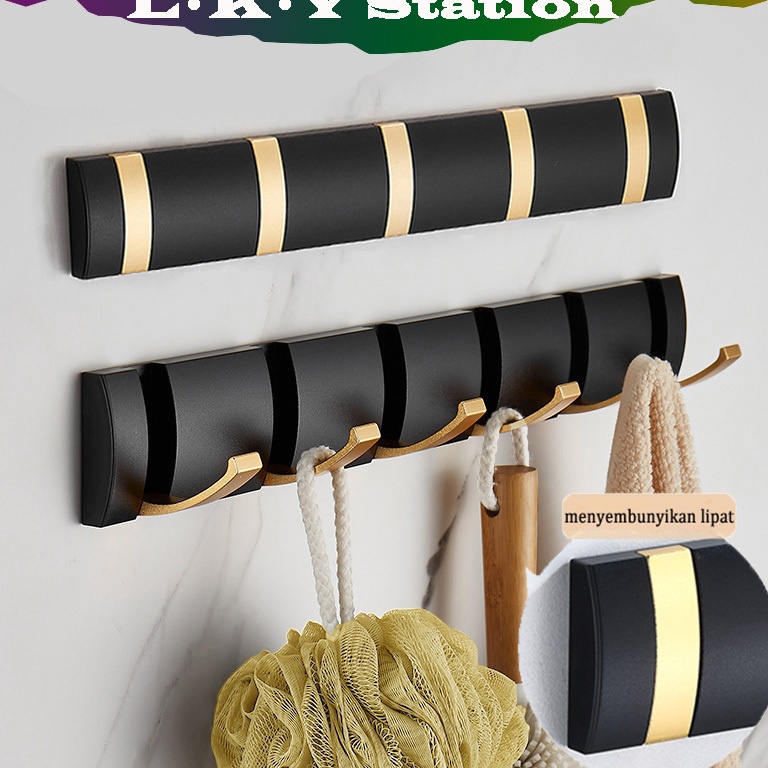 Telah Hadir Kait Aluminium Mewah Pemasangan Tanpa Pengeboran Di Dinding Gantungan Baju Tak Terlihat 