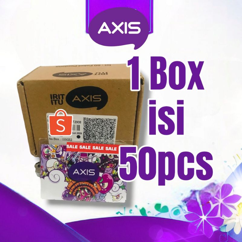 Kartu Perdana Axis Segel Ori exp. 2027 Perbox isi 50pcs (Cek Diskripsi)