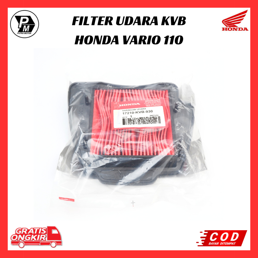 Filter Udara Honda Vario 110 Karbu - Vario 110 Cw Karbu - Vario 110 Old Karbu - Vario 110 Techno KVB