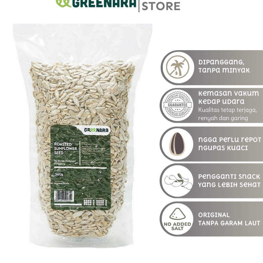 

HARGA GROSIR Greenara Kuaci Kupas Panggang 5gr Roasted Sunflower Seed