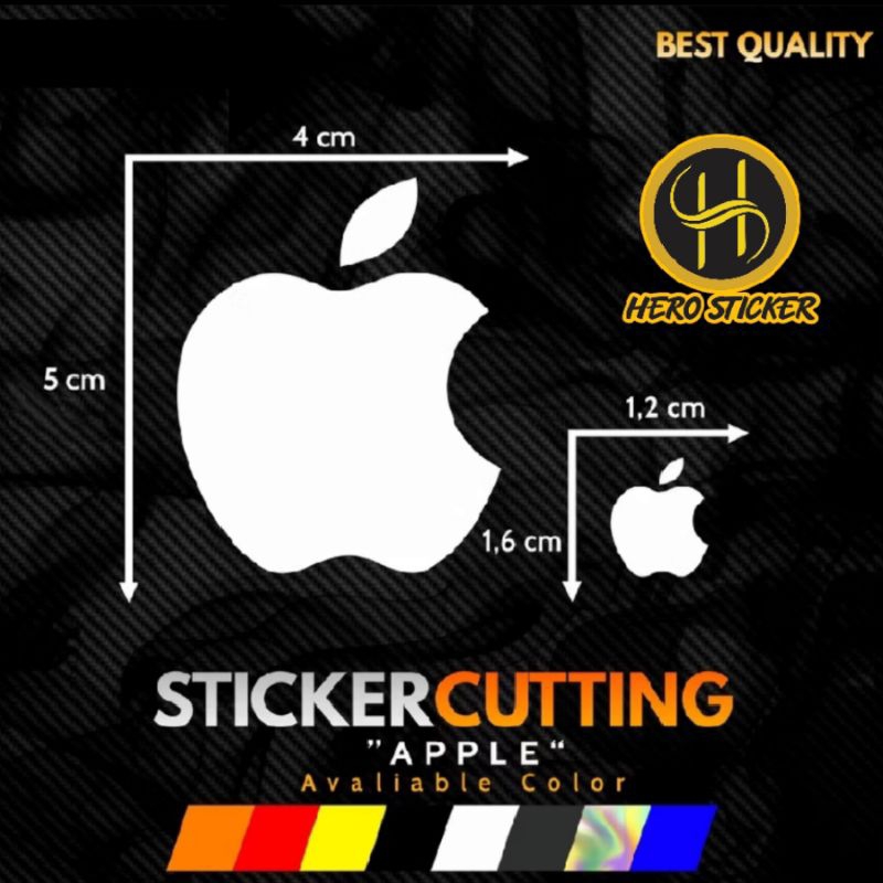 STICKER STIKER CUTTING LOGO APPLE BESAR DAN KECIL  LOGO IPHONE