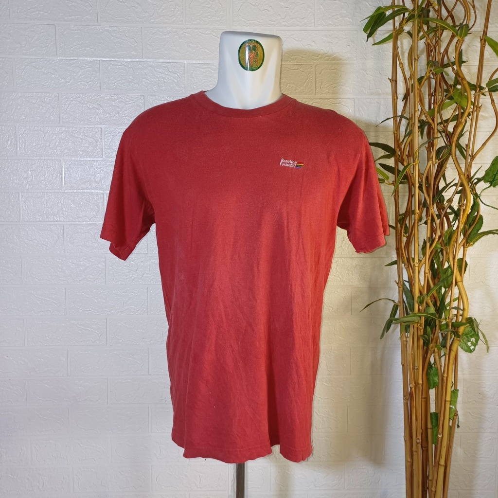 KAOS BENETTON FORMULA 1 ORIGINAL, SIZE L (SECOND BRANDED) MERAH, TS0391