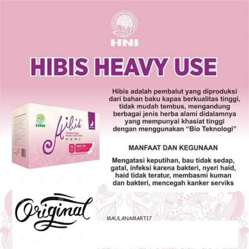 Aurabaik Pembalut Pantyliner Herbal Hibis Hni Hpai