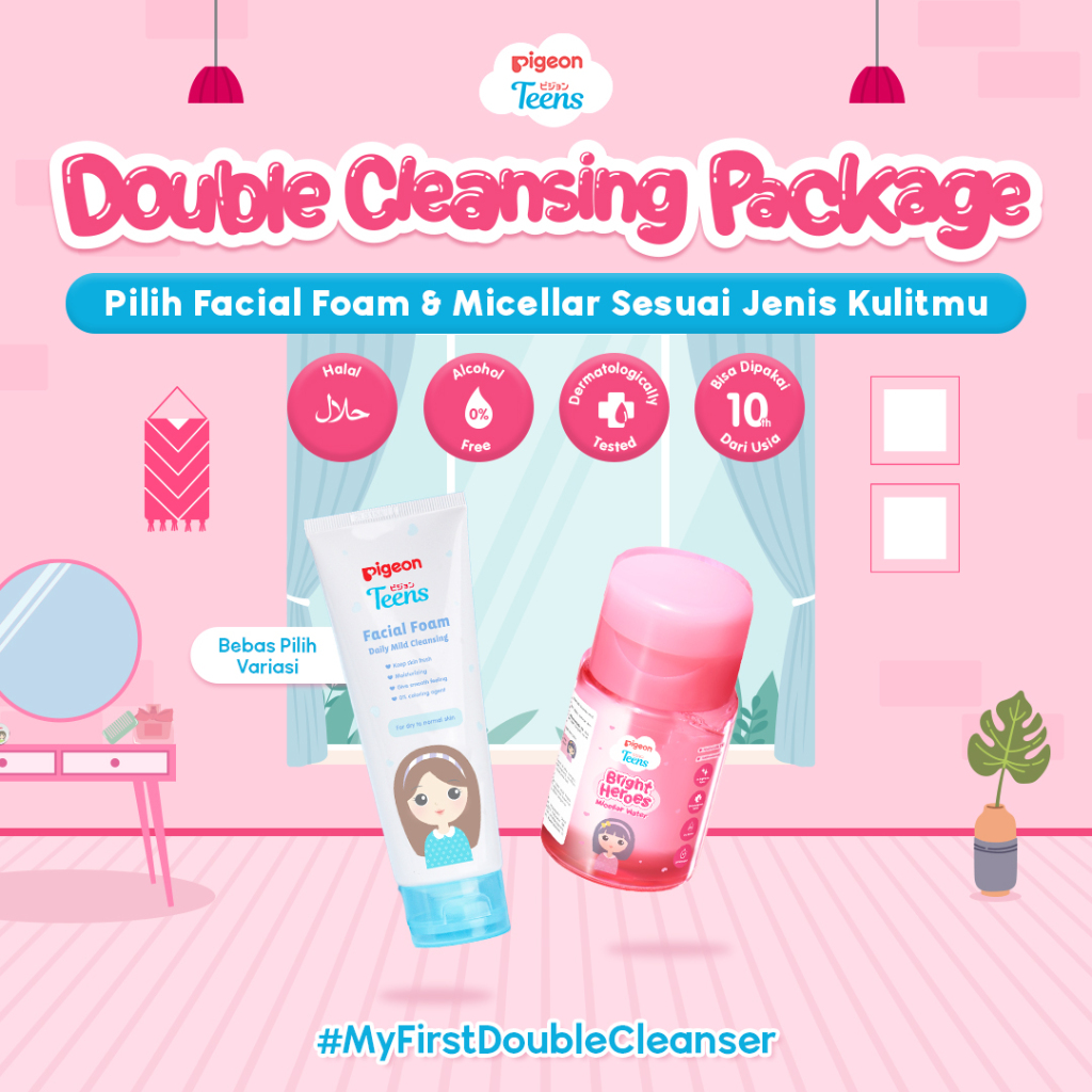 (ISI 2) DOUBLE CLEANSING PACKAGE| Paket Facial Foam 100ml & Micellar 100ml| Double Cleansing | Sabun