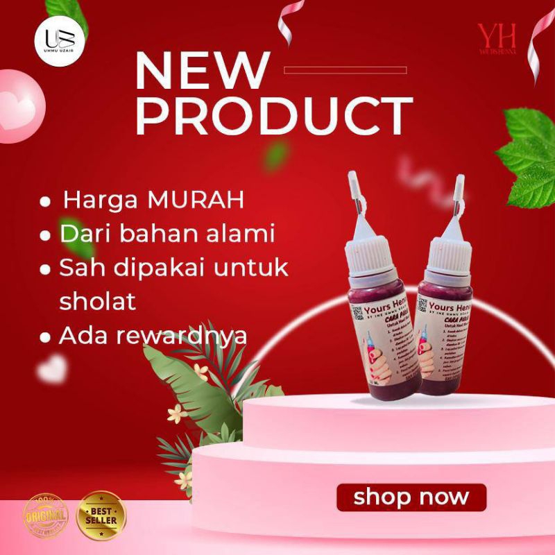 Yours henna/Henna kuku/inai halal/kutek halal/henna maroon/henna merah/kutek muslimah