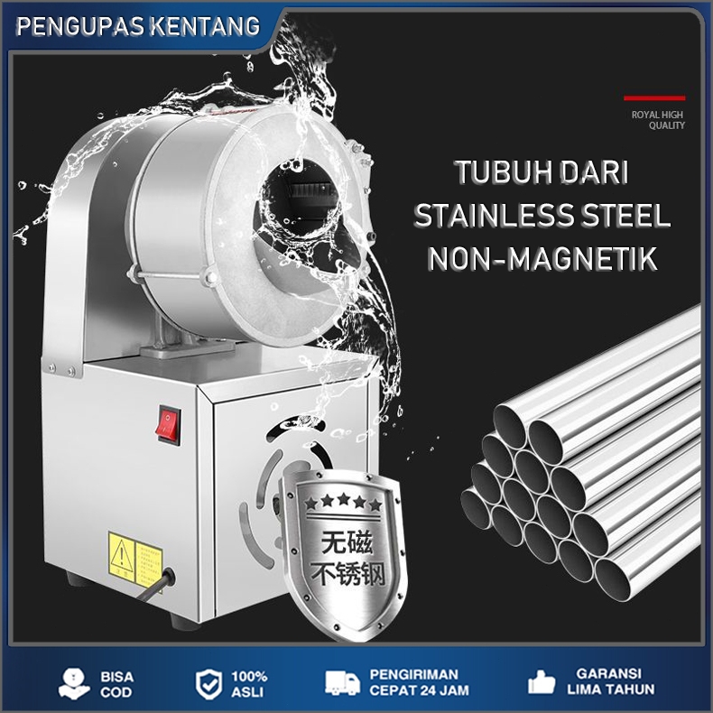 Alat pemotong kentang otomatis untuk memotong kentang menjadi serut