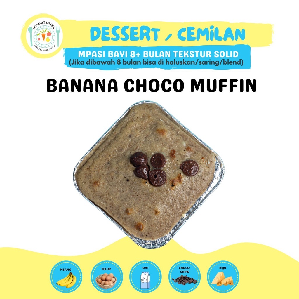 

DESSERT BANANA CHOCO MUFFIN (MPASI FROZEN)