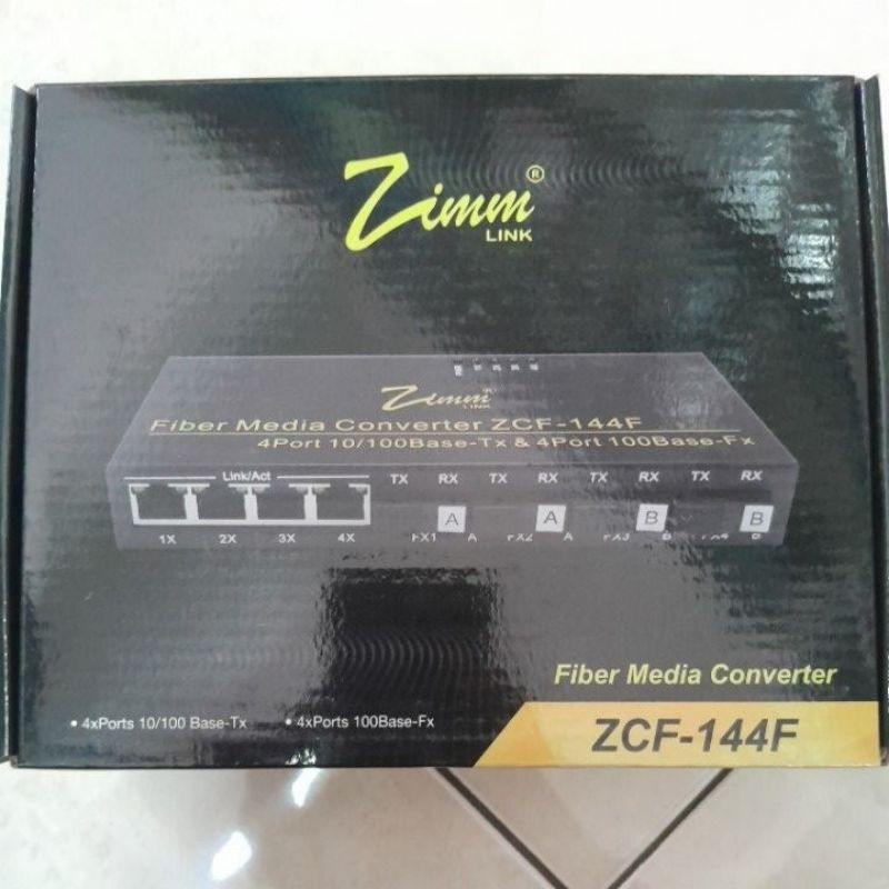 MEDIA CONVERTER 4FO 4LAN ZIMMLINK