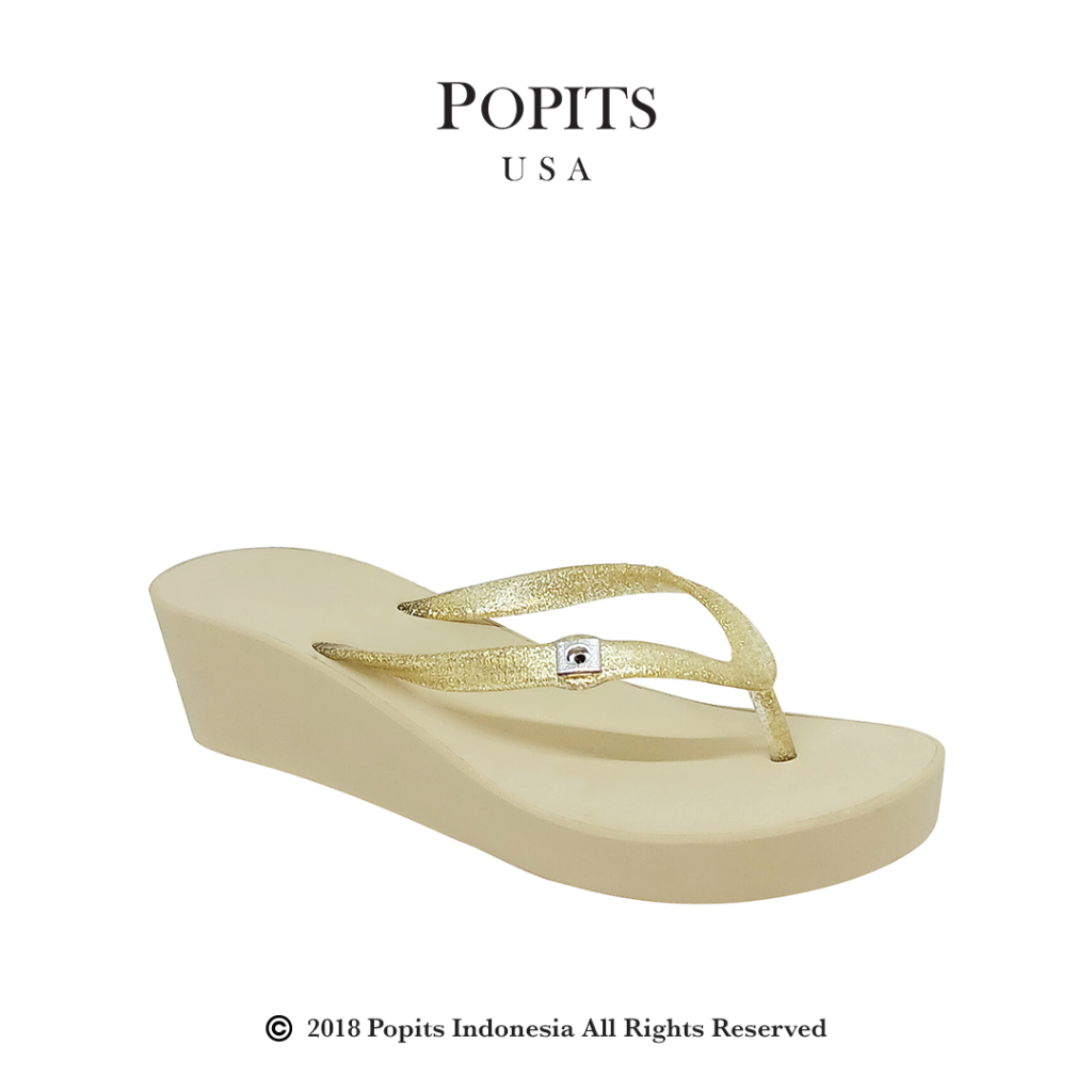 Popits - Wedges Sandgold Glitter 5cm