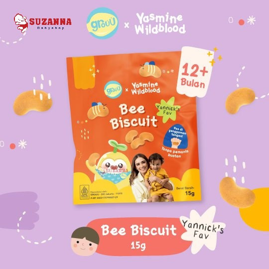 

Grouu Bee Biscuit & Cheese Choux - Cemilan / Snack Anak