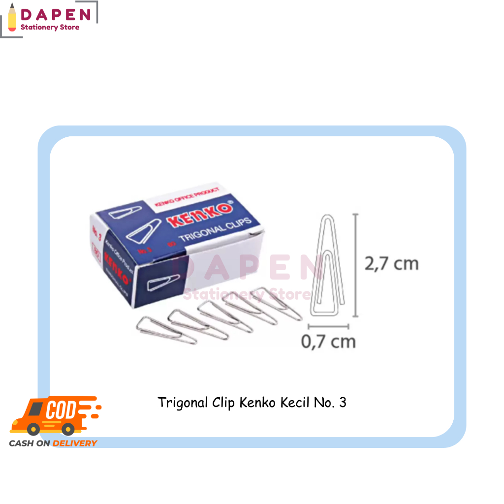 

Trigonal Clip / Klip Kertas No 3 Kenko