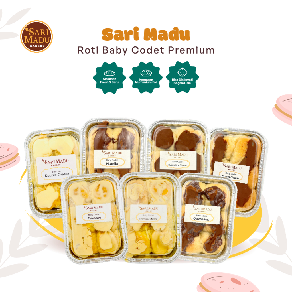 

Roti Baby Codet Satuan 7 Rasa Nutella Ovomaltine Tiramisu Double Cheese 6 Hari Penyimpanan Khusus Kaltim By Sari Madu Bakery