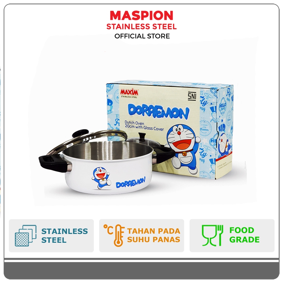 Maspion Maxim Panci Stainless Steel Dutch Oven Doraemon 20 cm
