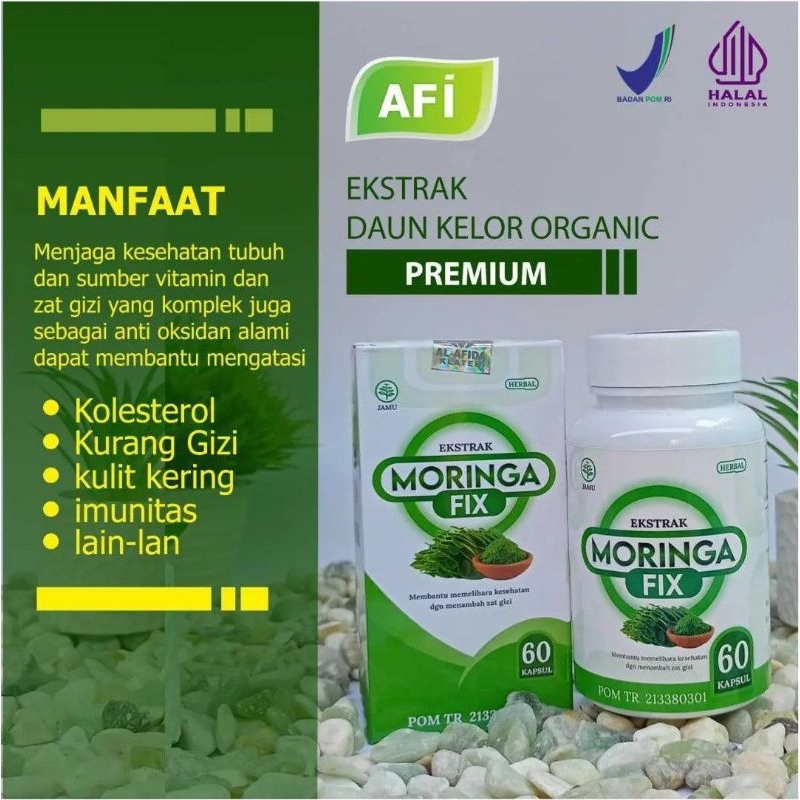 Kapsul daun kelor moringa fix BRC 60 kapsul