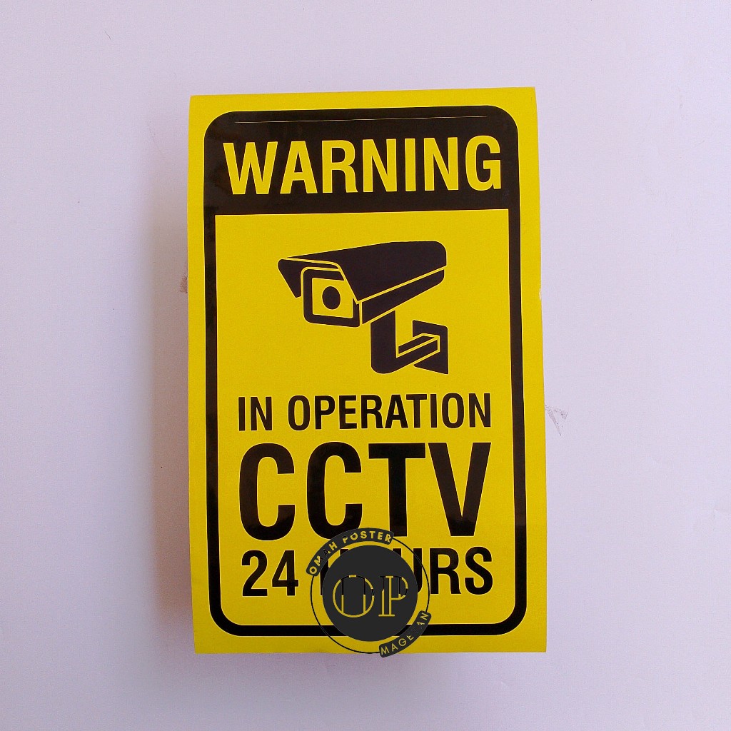 

Stiker CCTV 24 Jam - In Operation CCTV 24 Hours - Area Dipantau CCTV
