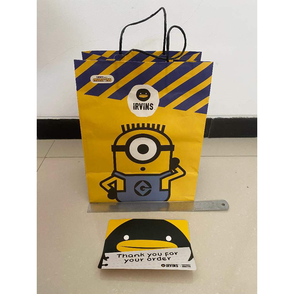 

PAPER BAG POLOS IRVINS ASLI ORIGINAL SINGAPORE SALTED EGG TAS KERTAS SHOPPING BAG LARGE MEDIUM SMALL BESAR KECIL BUNGKUS KEMASAN