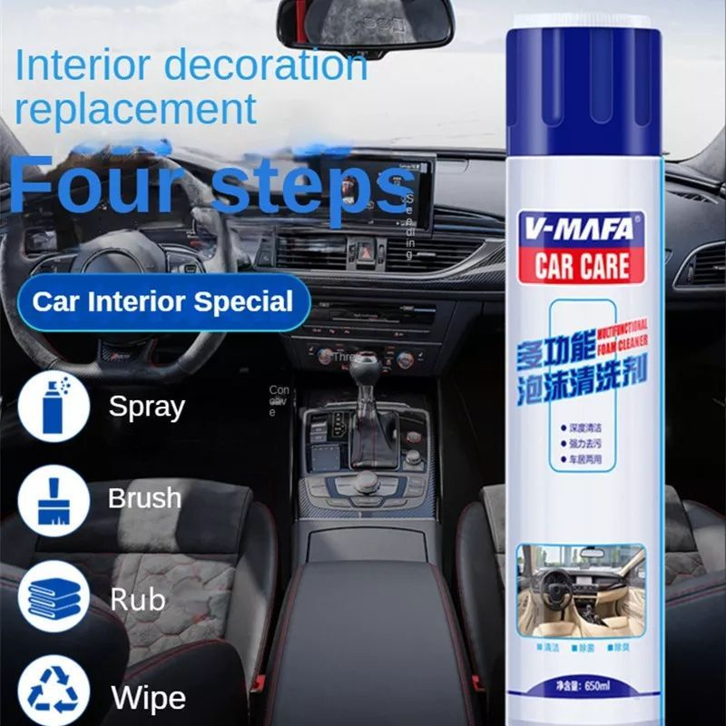 650ml Pembersih interior mobil V-MAFA CAR CARE Multifunctional foam cleaner Car foam cleaning