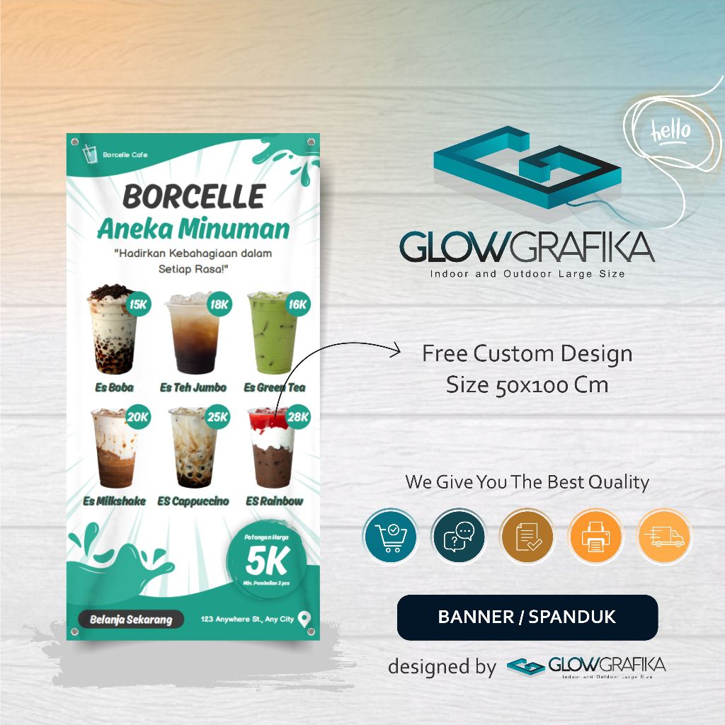 Cetak Spanduk Banner Aneka Minuman