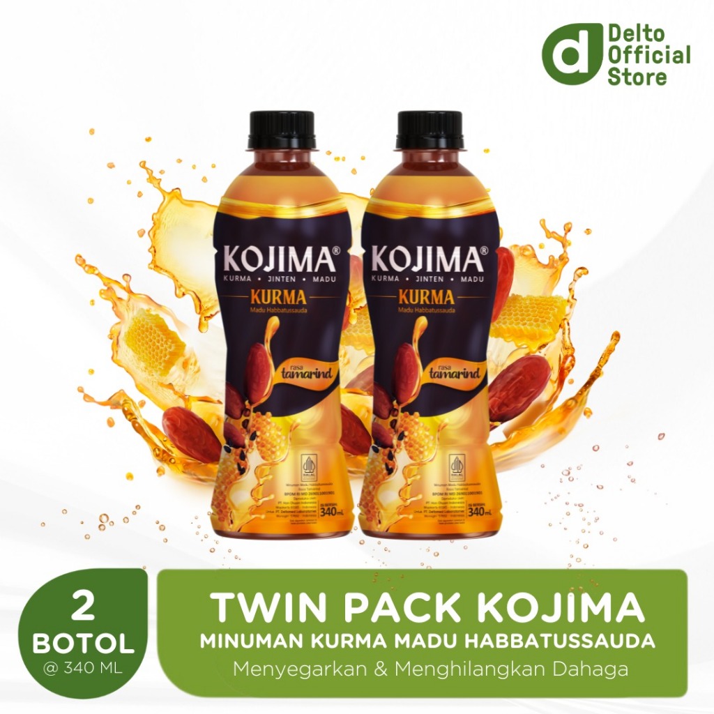 

Twin Pack Kojima Minuman Kurma Madu Habbatussauda (Jinten Hitam) 340 ml - Enakk Sehat Menyegarkan Menghilangkan Dahaga