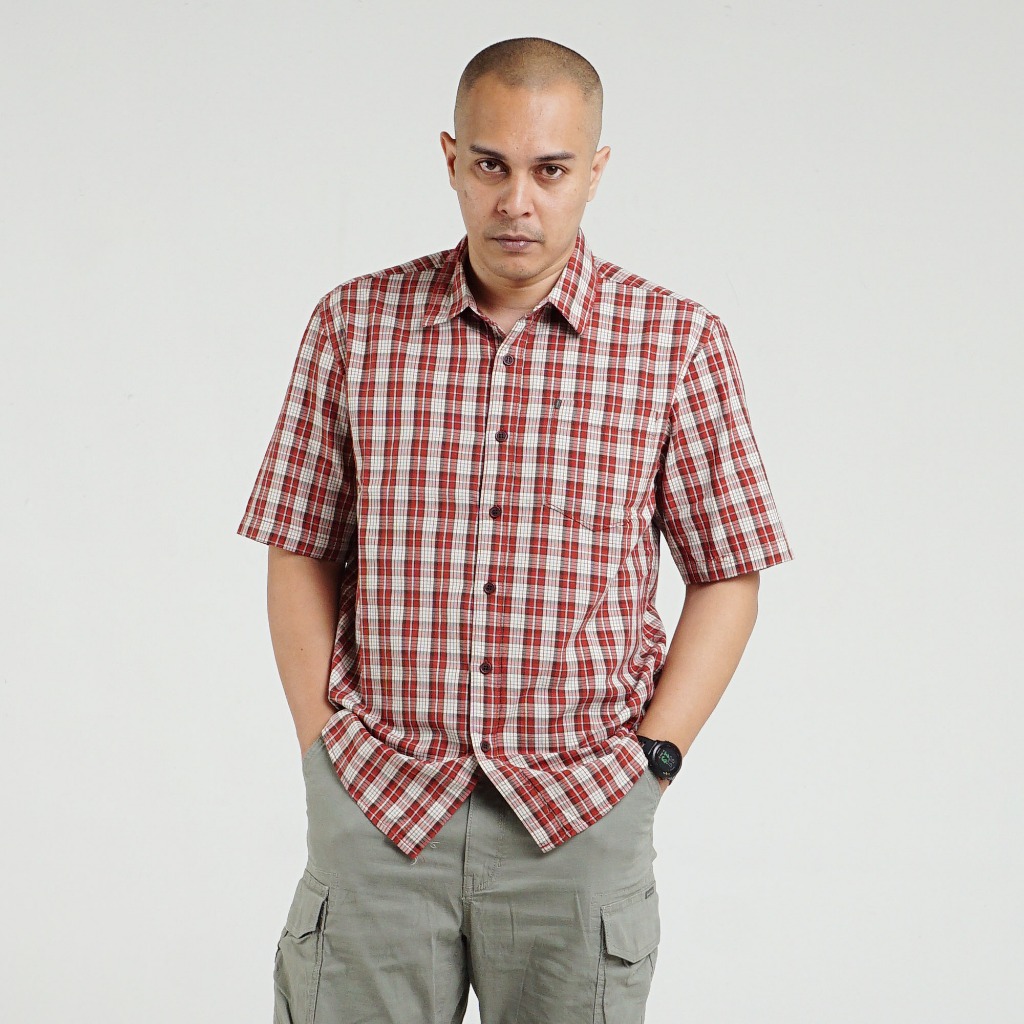 Kemeja MGEE Original - Kemeja Lengan Pendek Original MGEE Alto 149 Red CKKR