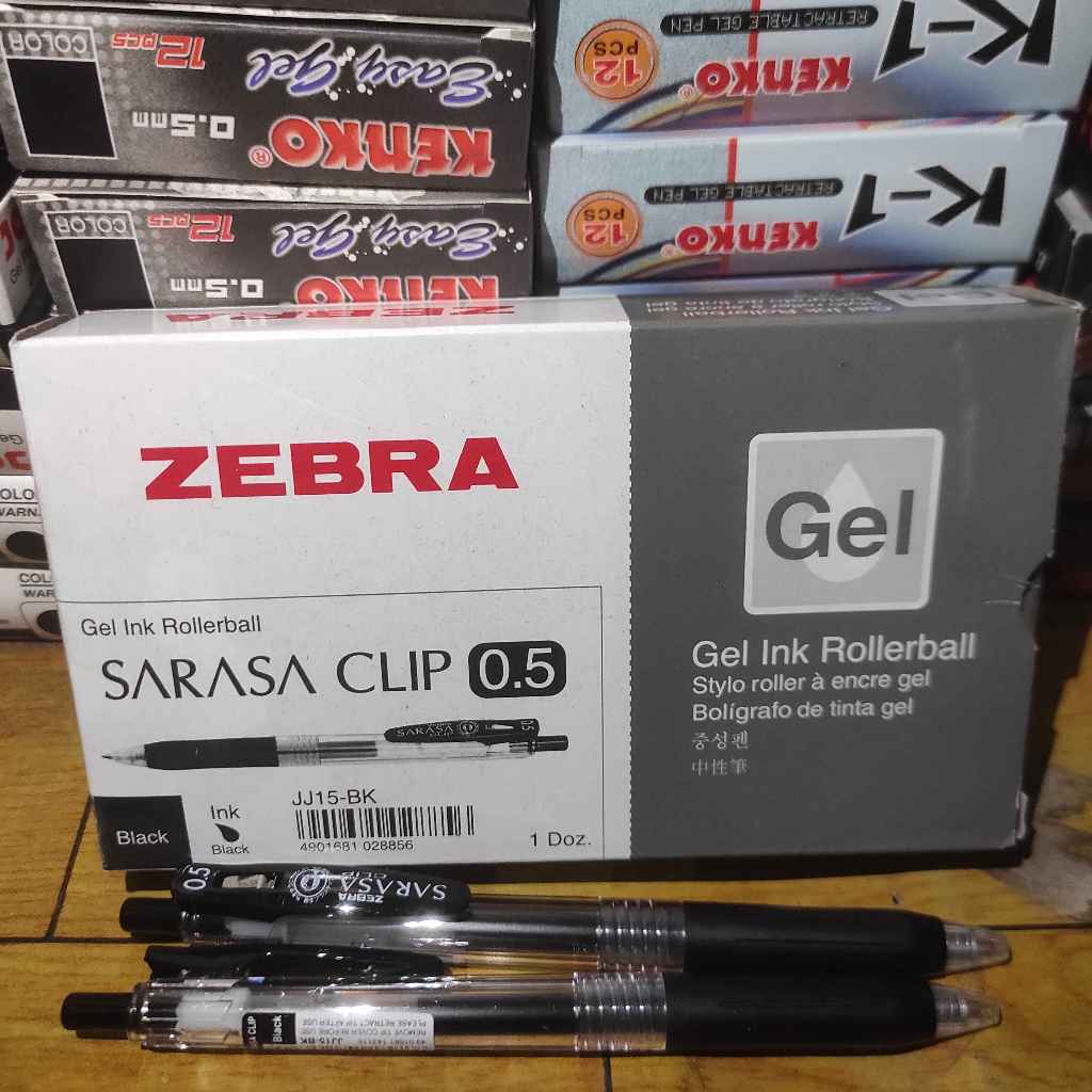 

Zebra Sarasa Clip Pulpen Gel Ink Rolleball 0.5mm Hitam Black Gel Pen