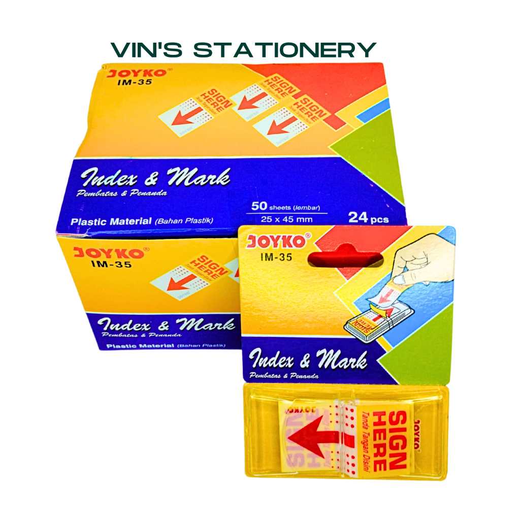 

Index & Mark Sign Here Joyko IM-35 Pembatas Penanda Per Pack