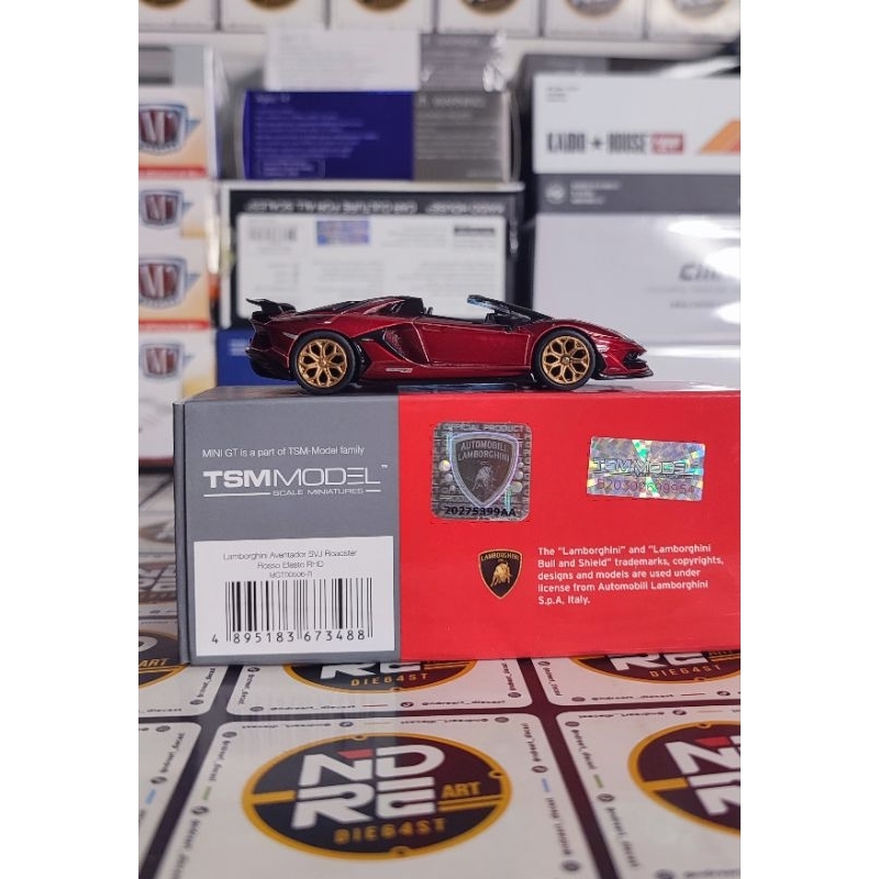 MiniGT Lamborghini Aventador SVJ Roadster Rosso Efesto