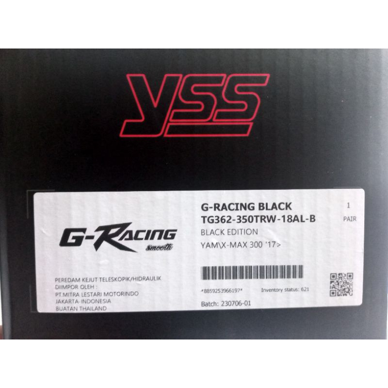 Shockbreaker Shock YSS X-Max X Max G Racing / G Sport / G Top Black Series untuk para Sultan Origina
