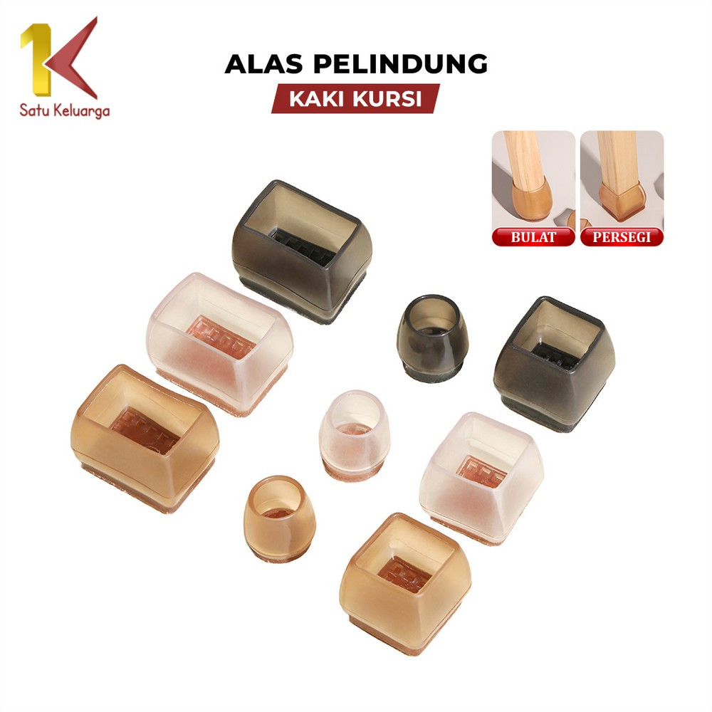 Satu Keluarga Alas Pelindung Kaki Meja Kursi Bulat Persegi Anti Slip C1071 Cover Furniture Premium