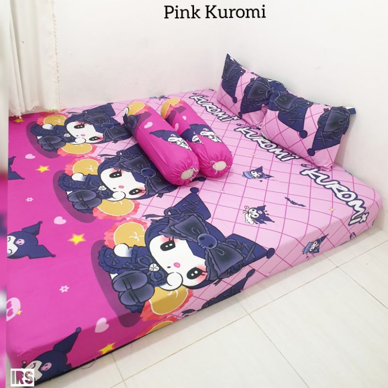 Sprei Homemade PINK KUROMI & FROZEN & SWEET RABBIT & CINNAMOROLL EMILY