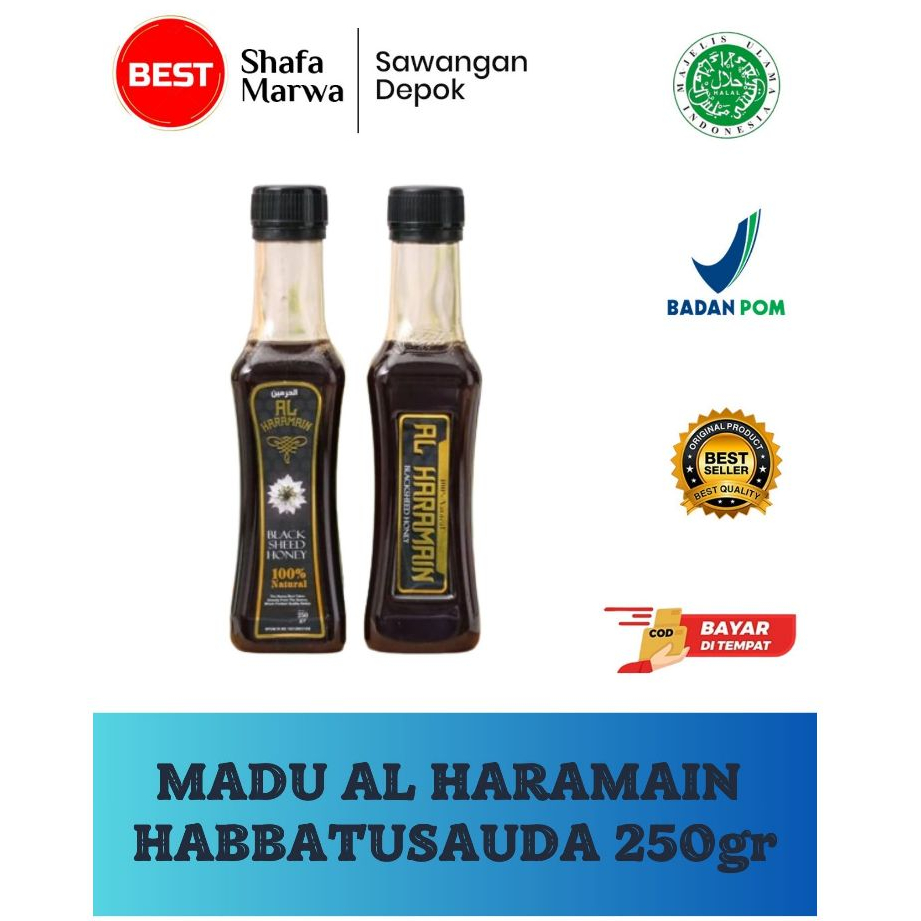 

Madu Al Haramain 250 gram | Madu Hitam Manis Plus Habbatusauda
