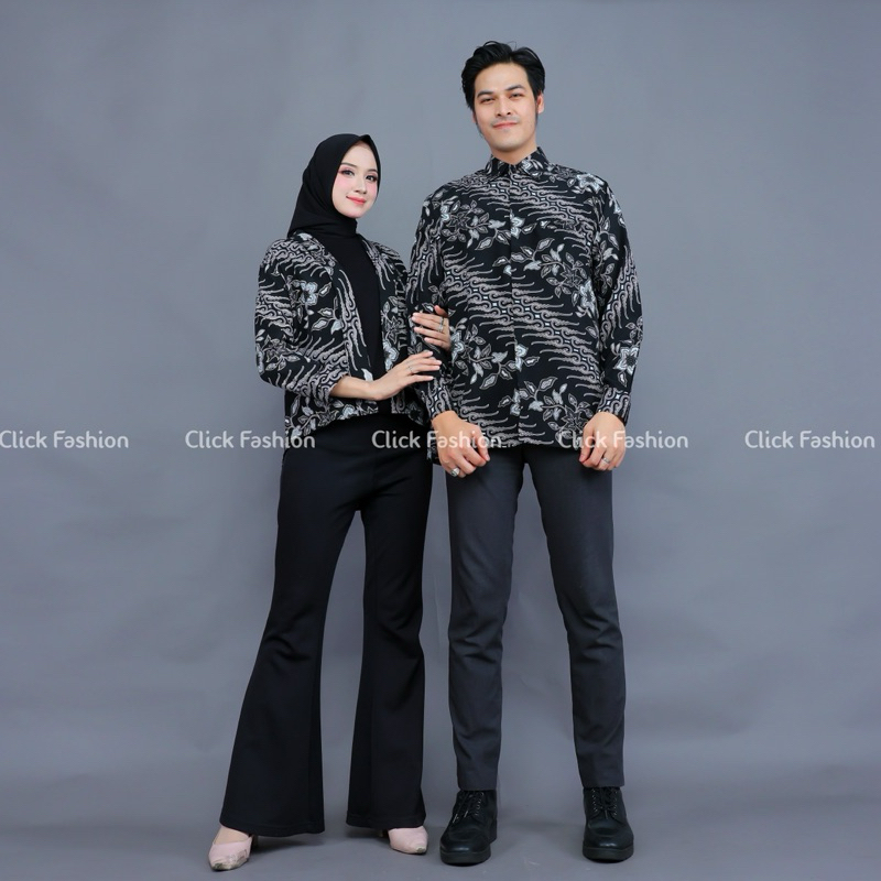 (NEW ARRIVAL) CLICK FASHION- COUPLE OUTER DAN KEMEJA / BATIK COUPLE/ OUTER BATIK/ OUTER BATIK WANITA