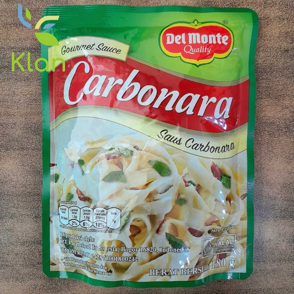 

DEL MONTE CARBONARA/ DELMONTE SAOS CARBONARA 180 GR/ SAUS KARBONARA 180GR