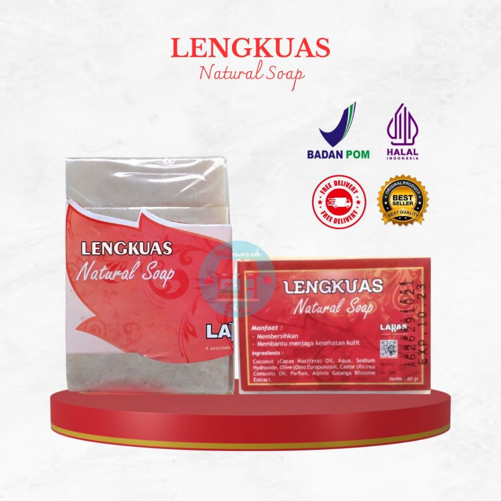 Sabun Lengkuas  Penghilang Panu Gatal Jamur Paling Ampuh Herbal Alami 60gr - Original 100%
