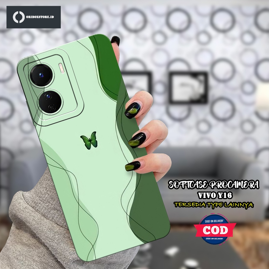 Case Hp VIVO Y16 Terbaru - Motif Case Estetik Kupu - Casing Hp VIVO Y16 - Softcase Hp VIVO Y16 - Sil