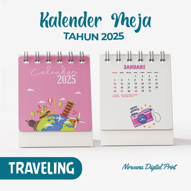

KALENDER MEJA 2025 TRAVELLING DESIGN