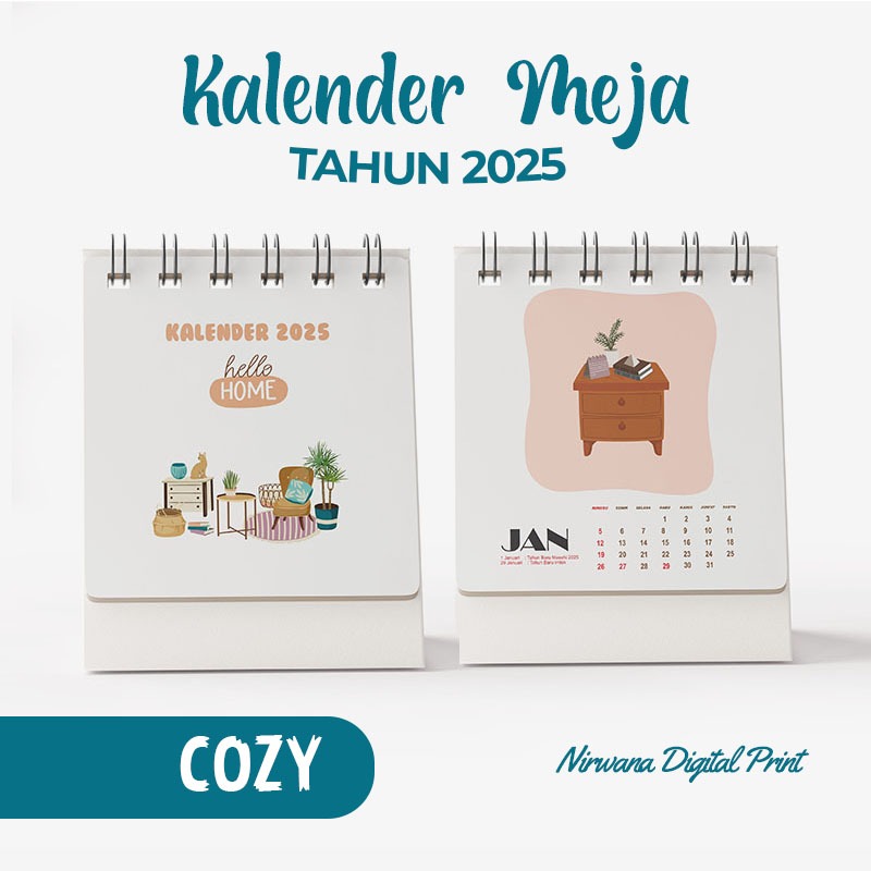

KALENDER MEJA AESTHETIC COZY TAHUN 2025