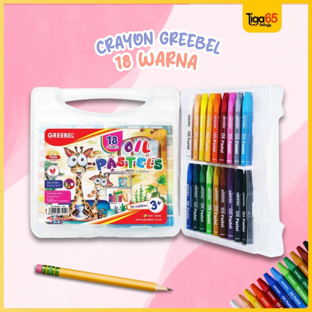 

GREEBEL Crayon 18 Warna / Crayon Oil Pastel 18 / Crayon GREEBEL (Kop18) RB9