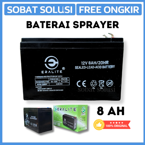 BATERAI SPRAYER ELEKTRIK 12 VOLT 8AH - AKI 12V 8 AH BATTERAY SEALED LEAD ACID
