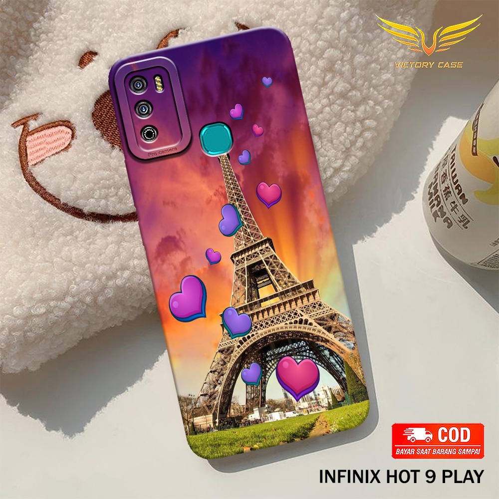 New Paris Case - Softcase Infinix Hot 9 Play - Terbaru - Case Hp Infinix Hot 9 Play - Casing Infinix