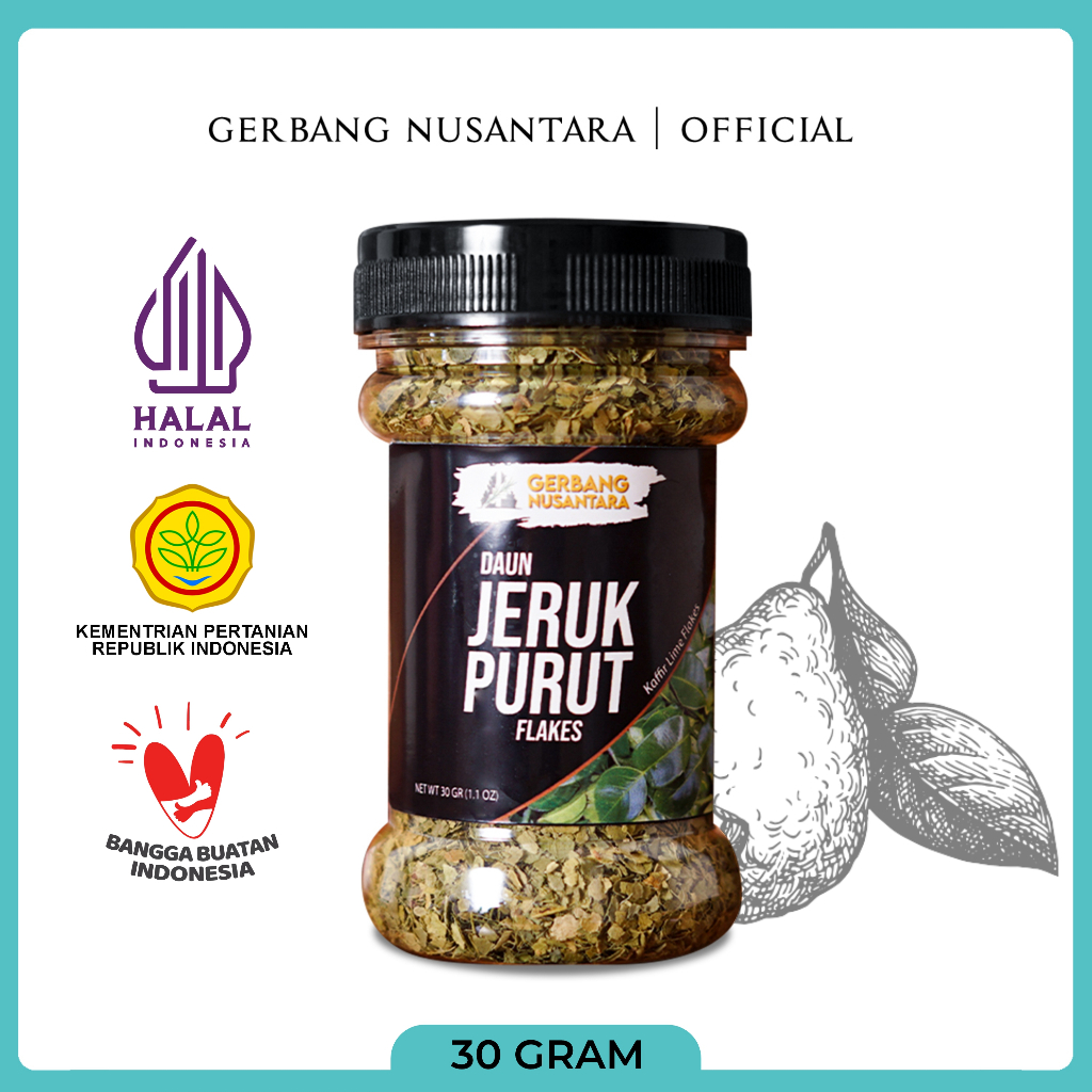 

Gerbang Nusantara - Daun Jeruk Flakes Bumbu Masak Dapur Rempah 30gr