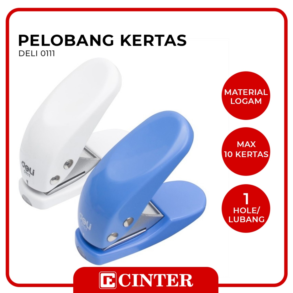 

DELI - PELOBANG KERTAS / PEMBOLONG KERTAS / PERFORATOR / PUNCH HOLE 1 HOLE 0111