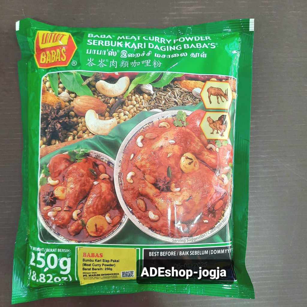 

BABA Bumbu serbuk Kari Daging Babas Baba's Meat Curry 250 gr bubuk kare