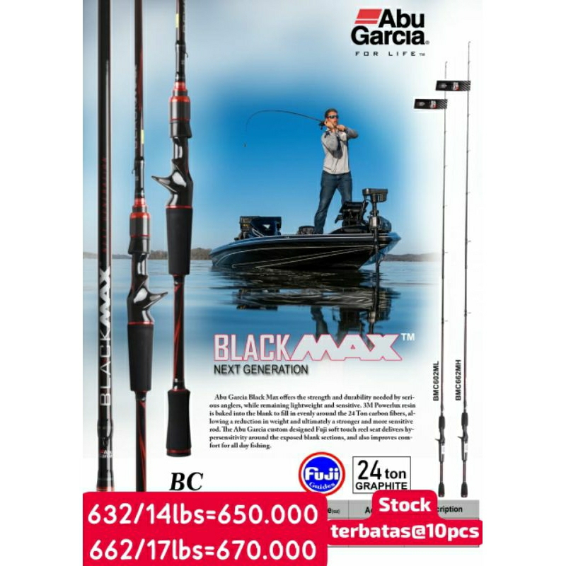 joran pancing ABU GARCIA BLACK MAX 602 spinning | joran kolam galatama