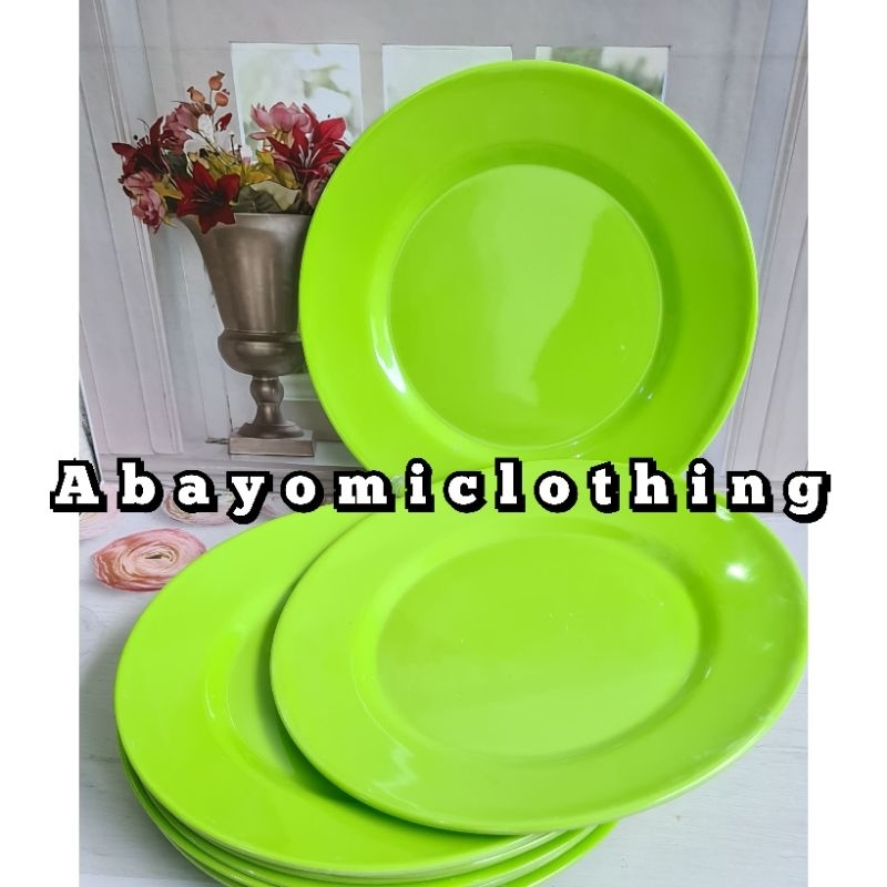 PAKET 1.LUSIN PIRING MAKAN BULAT JUMBO UKURAN 10INCH MELAMIN / PIRING MAKAN BESAR MELAMIN